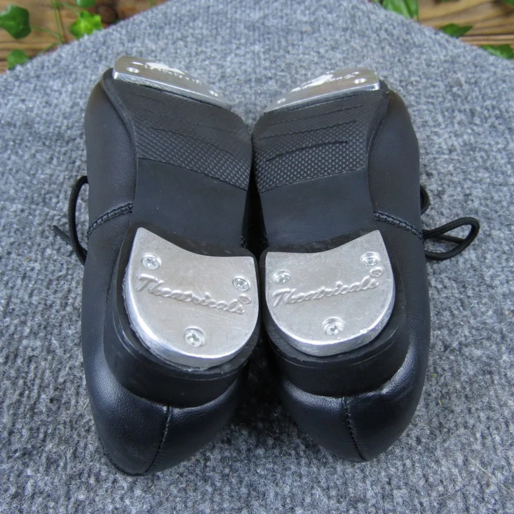 Theatricals Black Synthetic Toddler 11.5 Tap Shoes Lace-Up‎ Dance Shoe